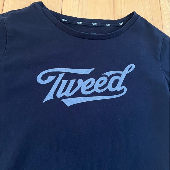 Tweed Graphic Slogan Tee Shirt Black - Picture 4 of 7